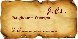 Jungbauer Csenger névjegykártya