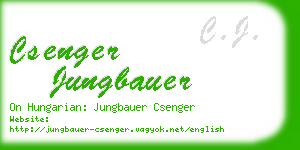 csenger jungbauer business card